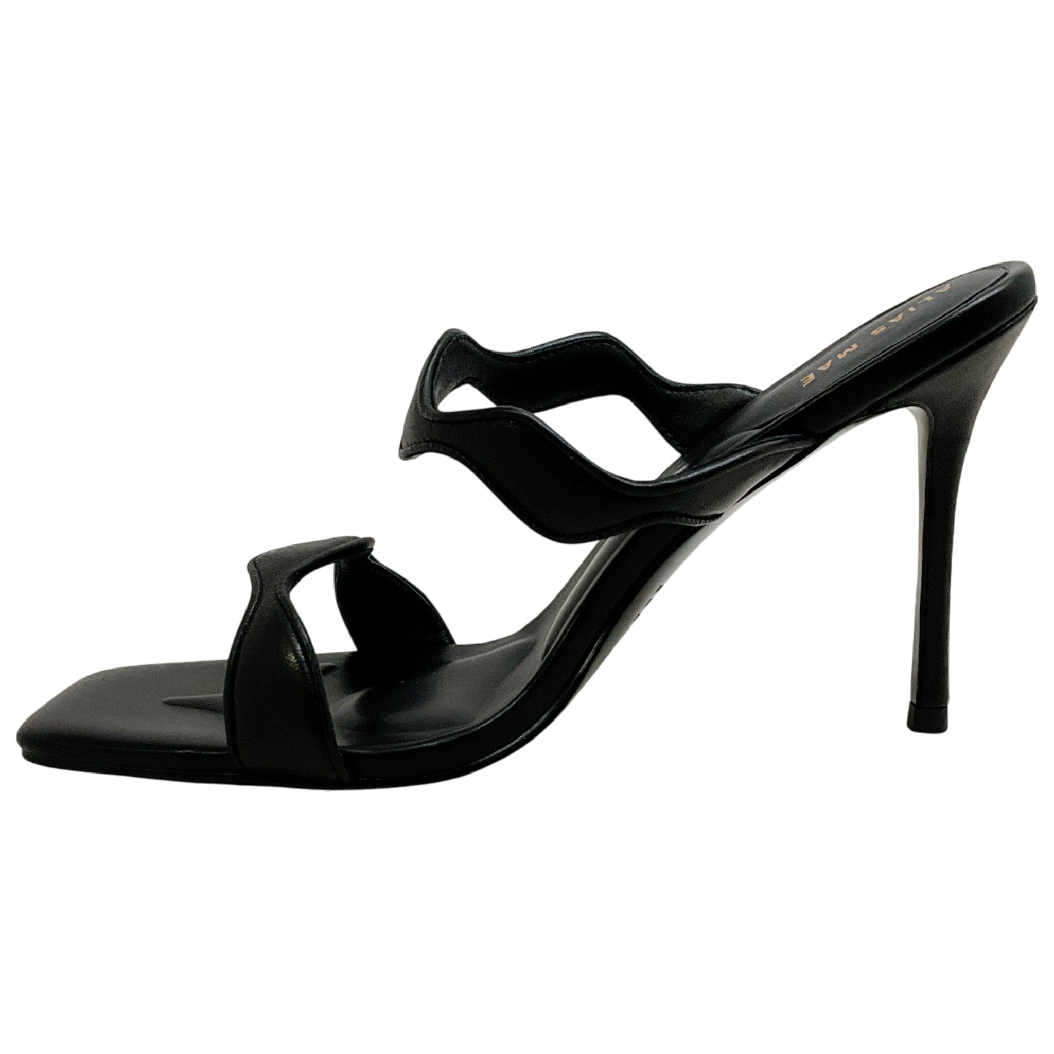 Alias Mae Black Leather Mindy Sandals