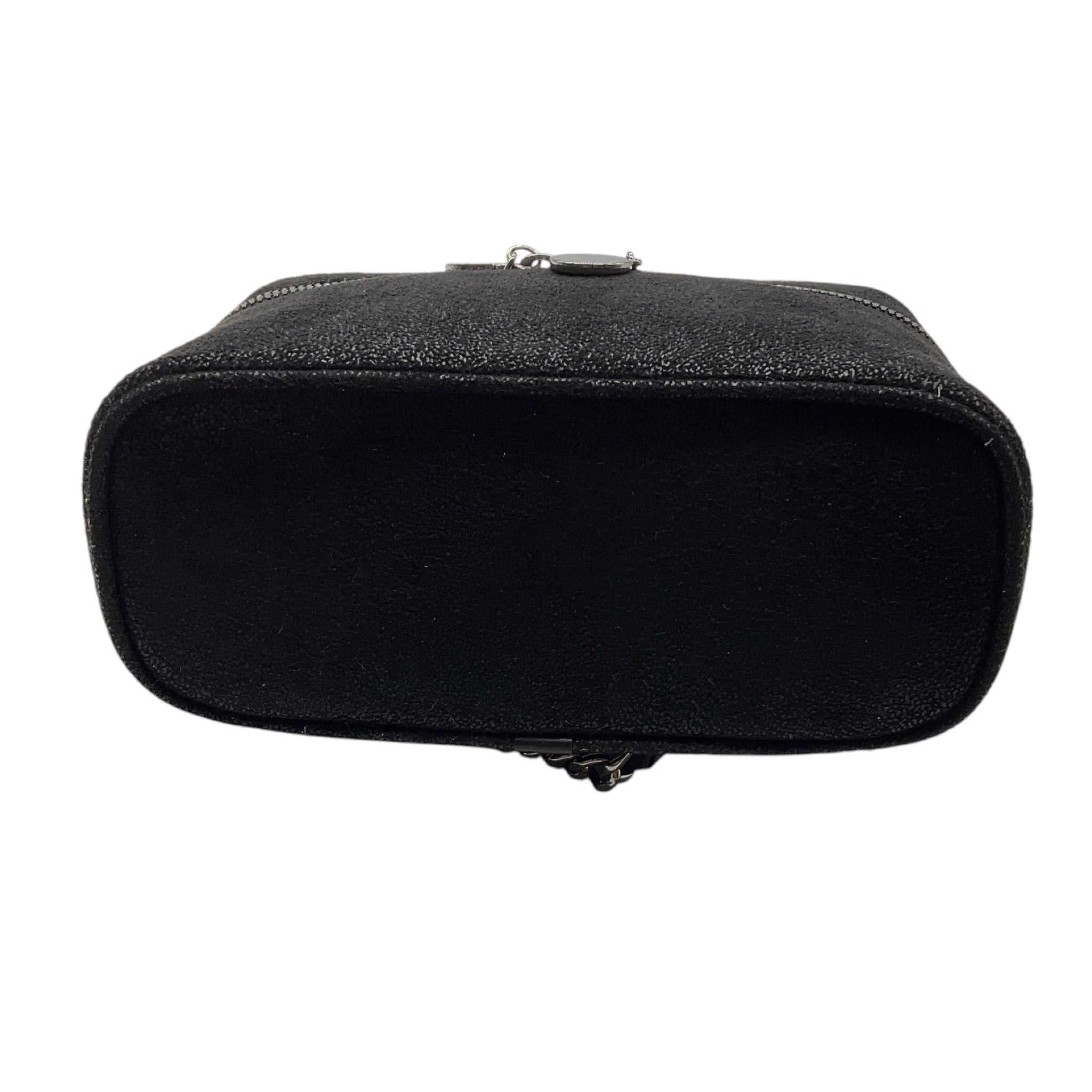 Stella McCartney Black Falabella Vanity Case Shaggy Deer Faux Leather Crossbody Bag