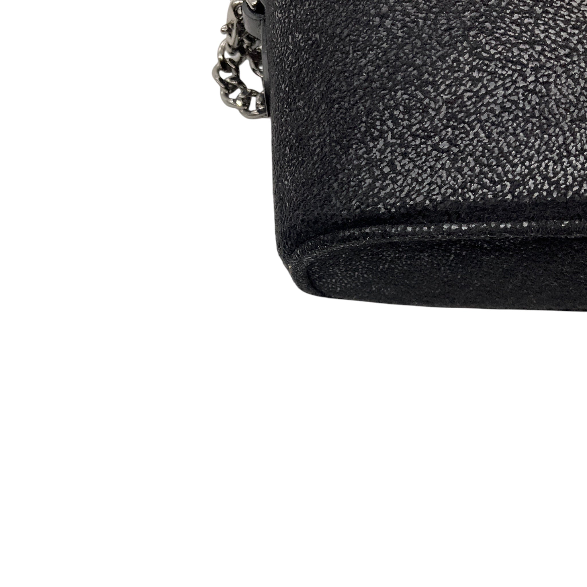 Stella McCartney Black Falabella Vanity Case Shaggy Deer Faux Leather Crossbody Bag