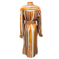 Load image into Gallery viewer, Golden Goose Deluxe Brand Orange Multi Striped Silk Dress with Belt
