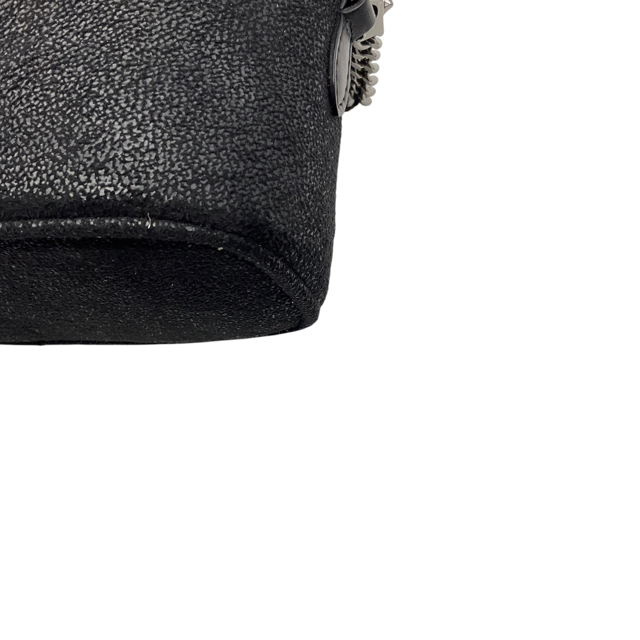 Stella McCartney Black Falabella Vanity Case Shaggy Deer Faux Leather Crossbody Bag