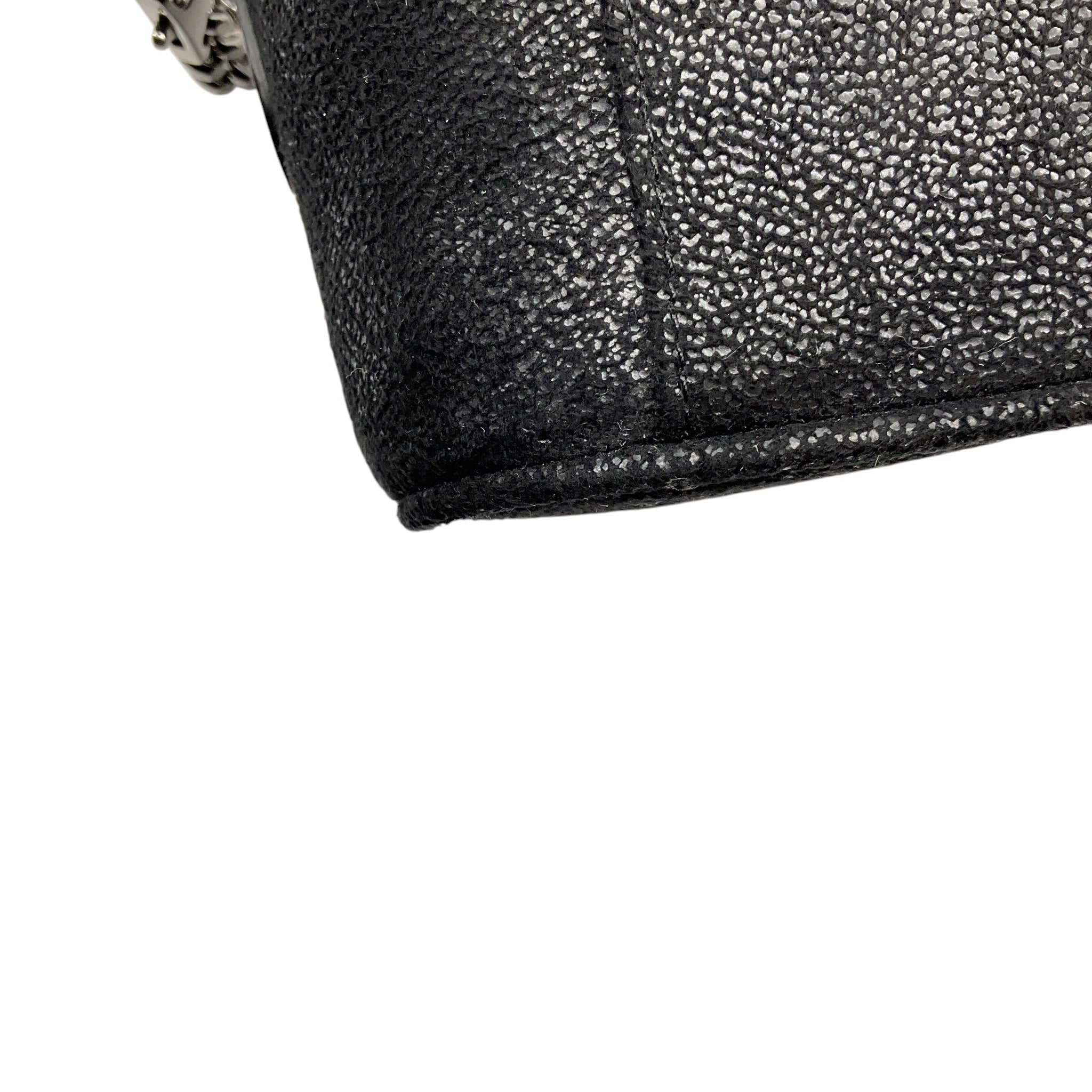 Stella McCartney Black Falabella Vanity Case Shaggy Deer Faux Leather Crossbody Bag