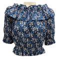 Load image into Gallery viewer, The Vampire's Wife Navy Blue / White Floral Top
