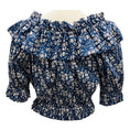 Load image into Gallery viewer, The Vampire's Wife Navy Blue / White Floral Top
