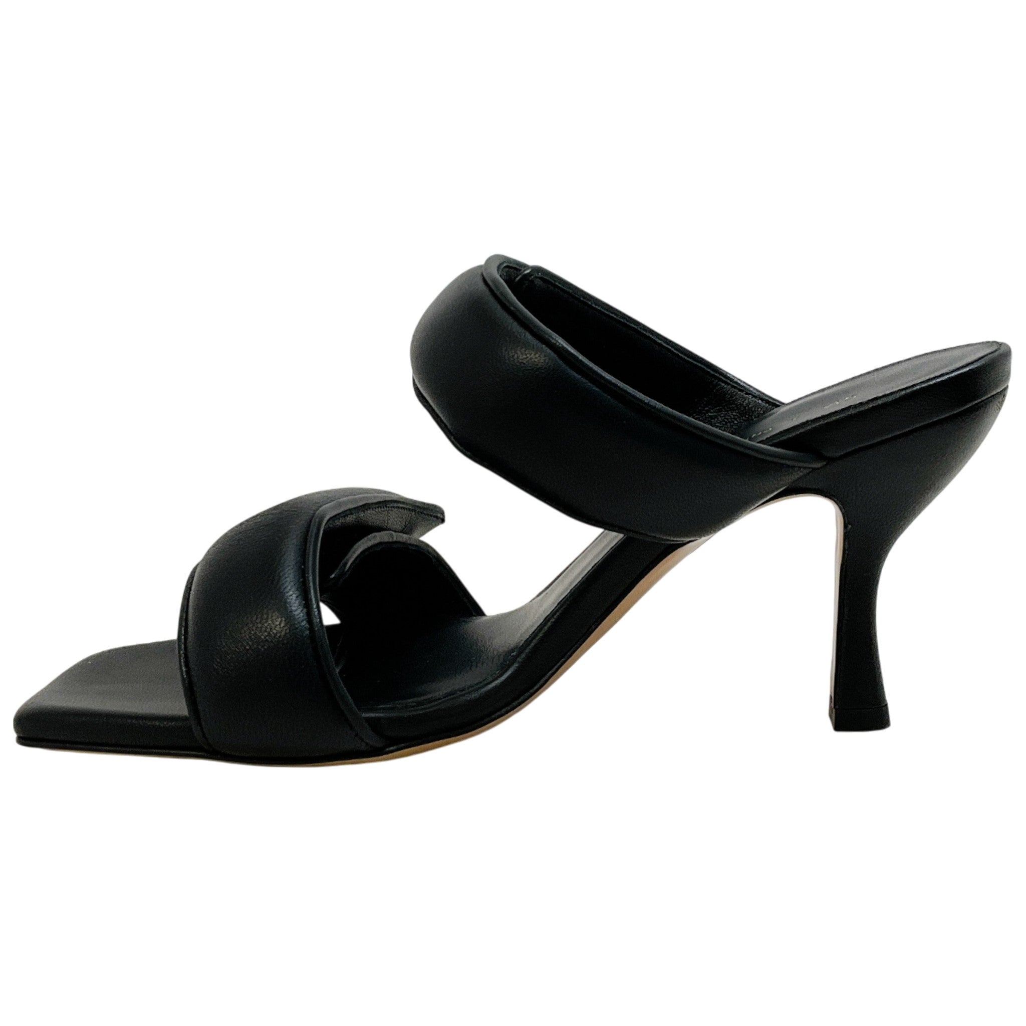 GIA x Pernille Teiscaek Black Leather Perni Sandals