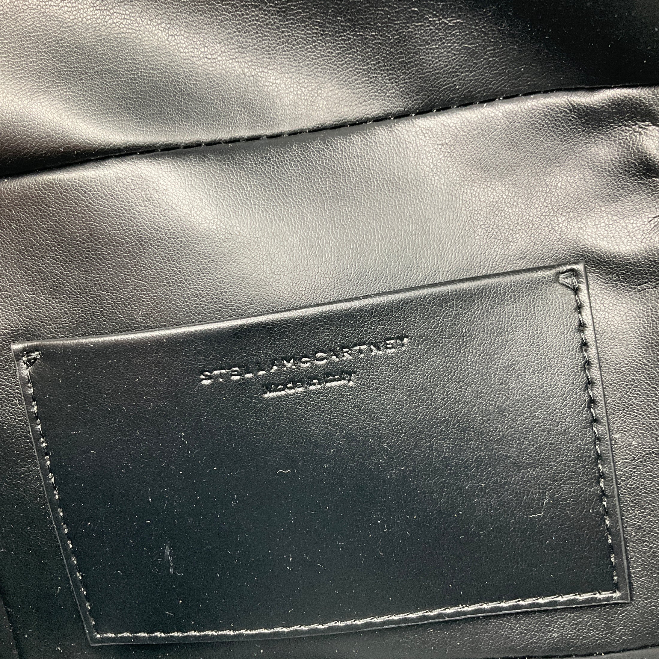 Stella McCartney Black Falabella Vanity Case Shaggy Deer Faux Leather Crossbody Bag