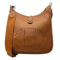 Load image into Gallery viewer, Hermes Light Brown Clemence Leather Evelyne III 29 Handbag
