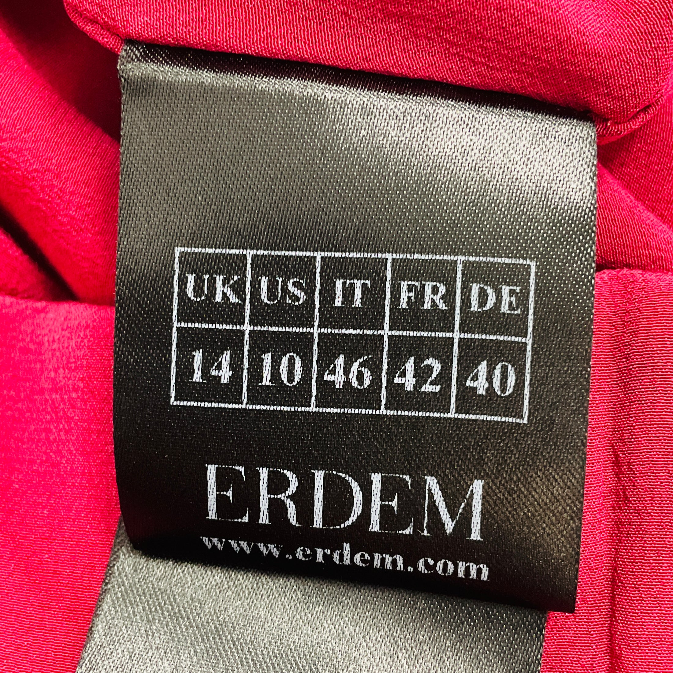 Erdem Pink Multi Printed Silk Marisabel Dress