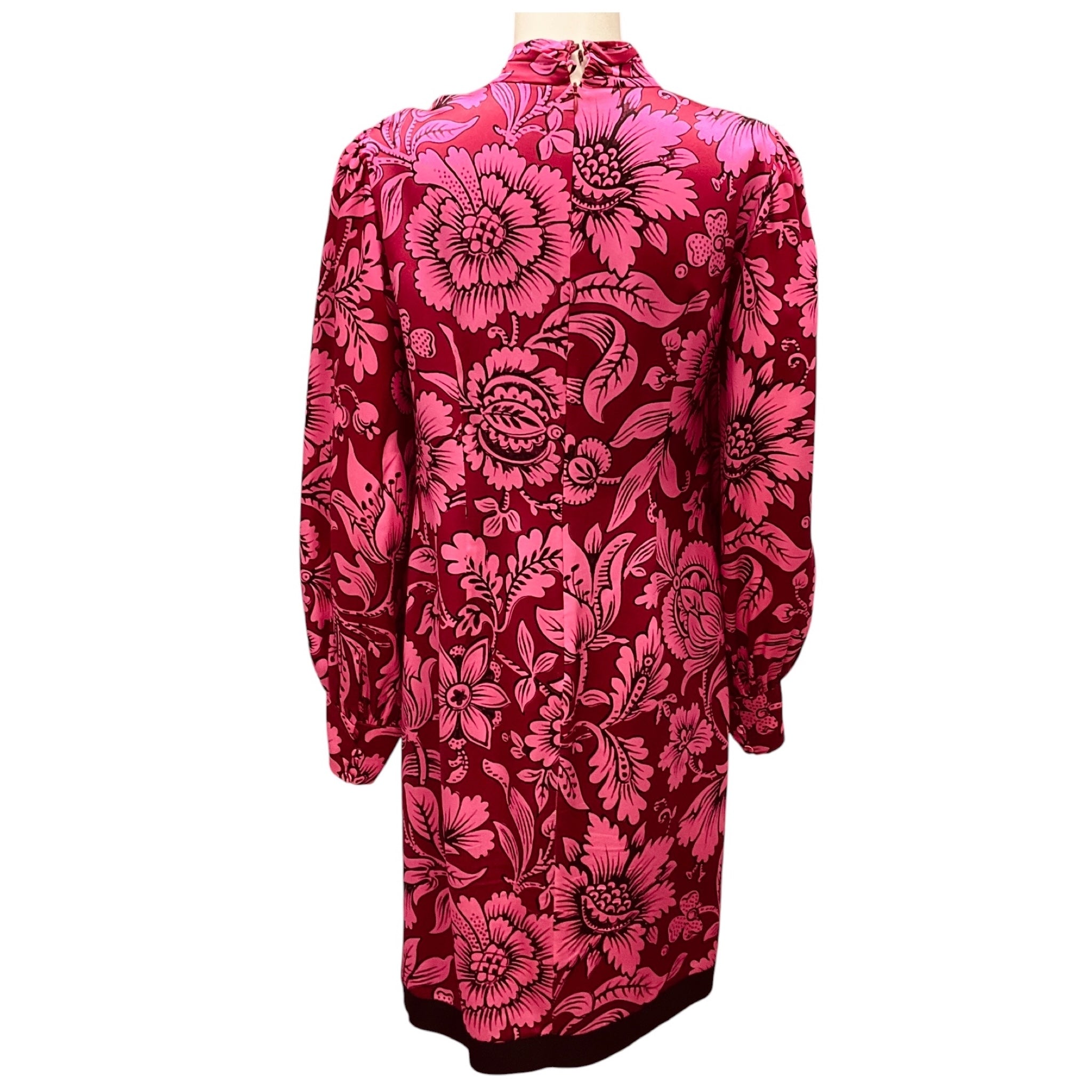 Erdem Pink Multi Printed Silk Marisabel Dress