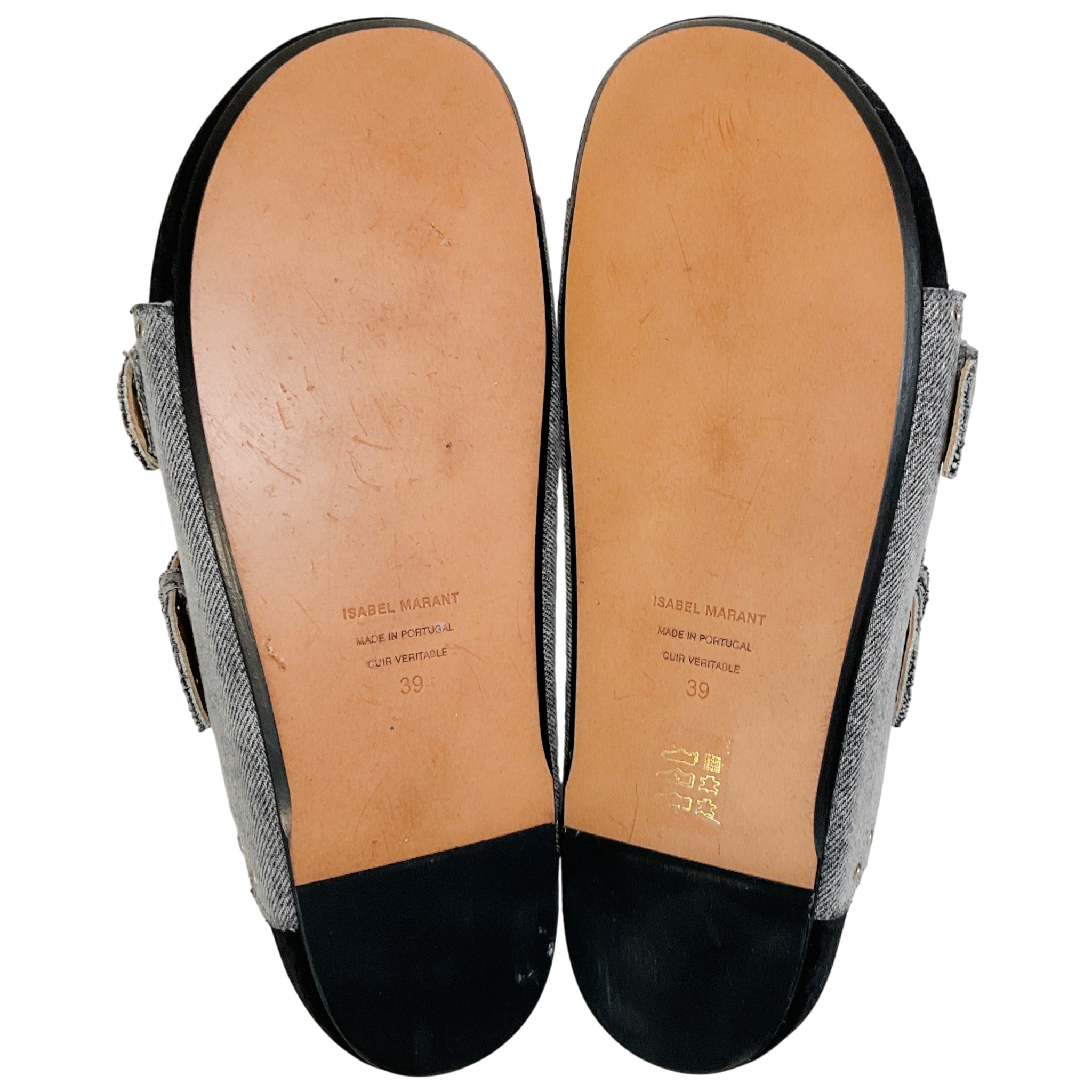 Isabel Marant Grey Denim Lennyo Sandals