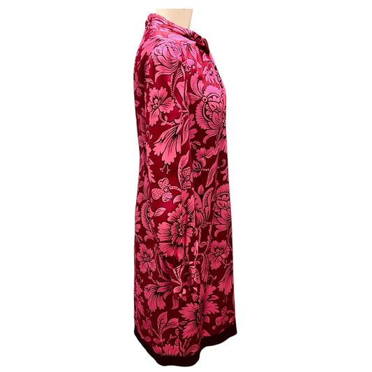 Erdem Pink Multi Printed Silk Marisabel Dress
