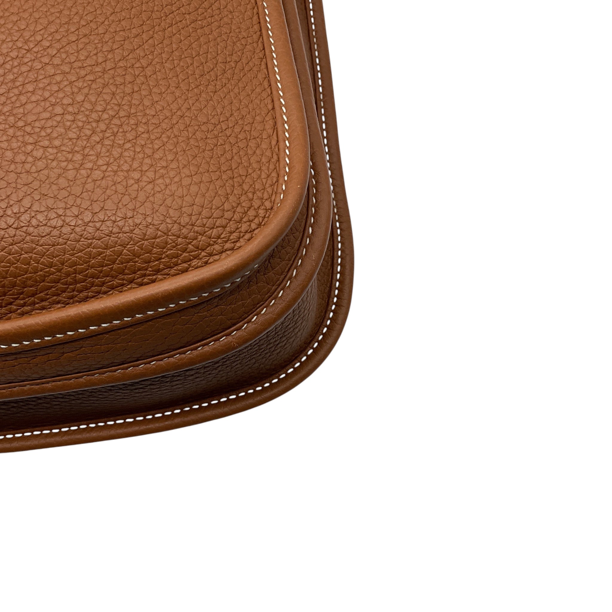 Hermes Light Brown Clemence Leather Evelyne III 29 Handbag