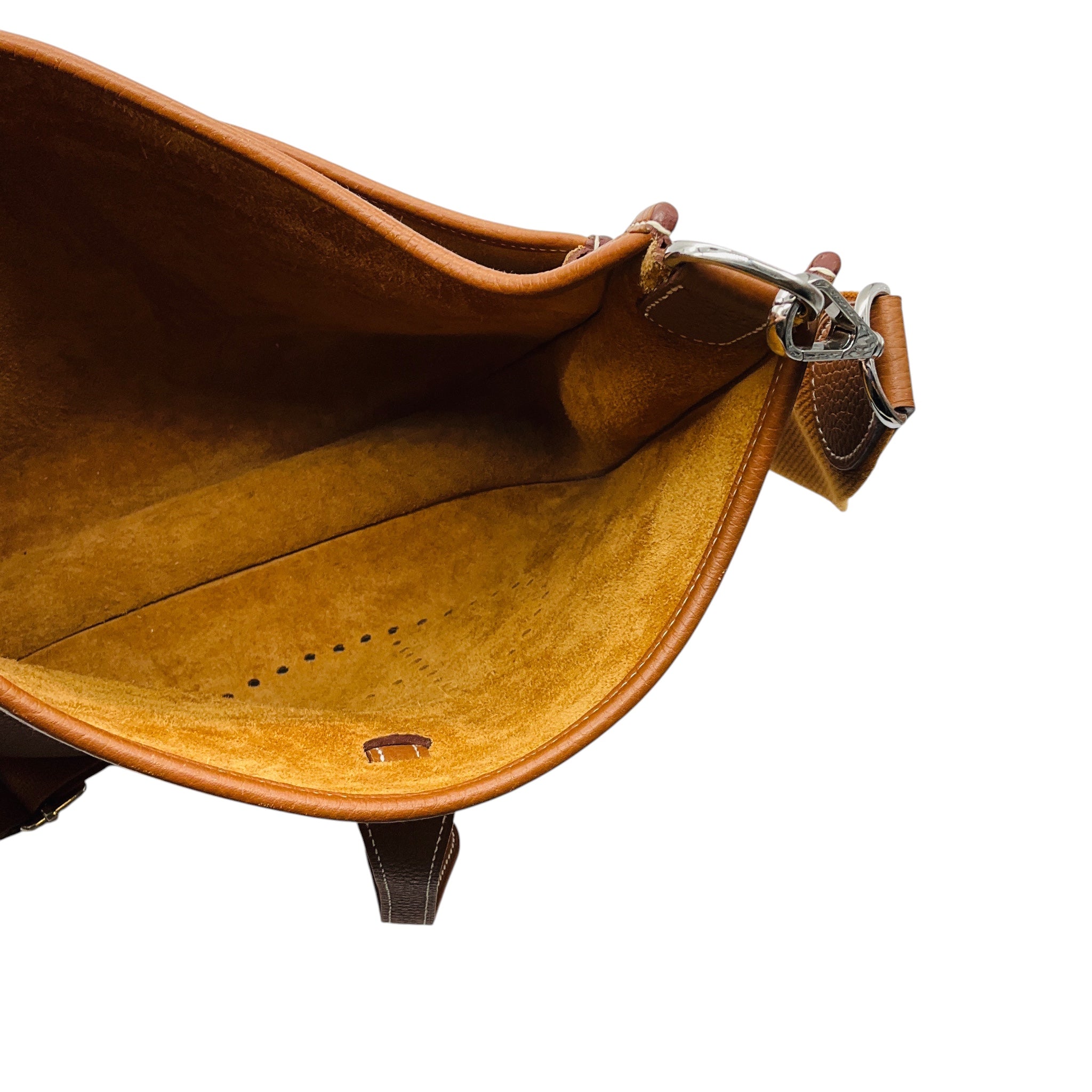 Hermes Light Brown Clemence Leather Evelyne III 29 Handbag