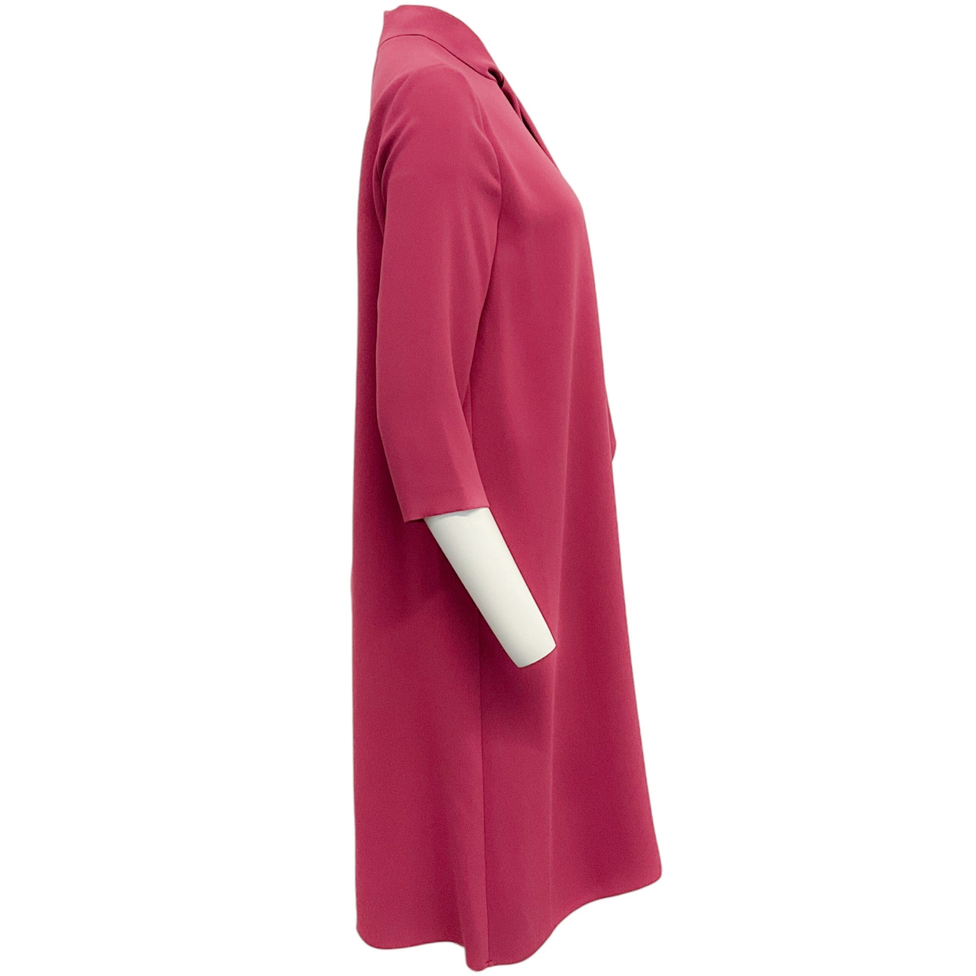 Max Mara Raspberry Ruffle Front Dress