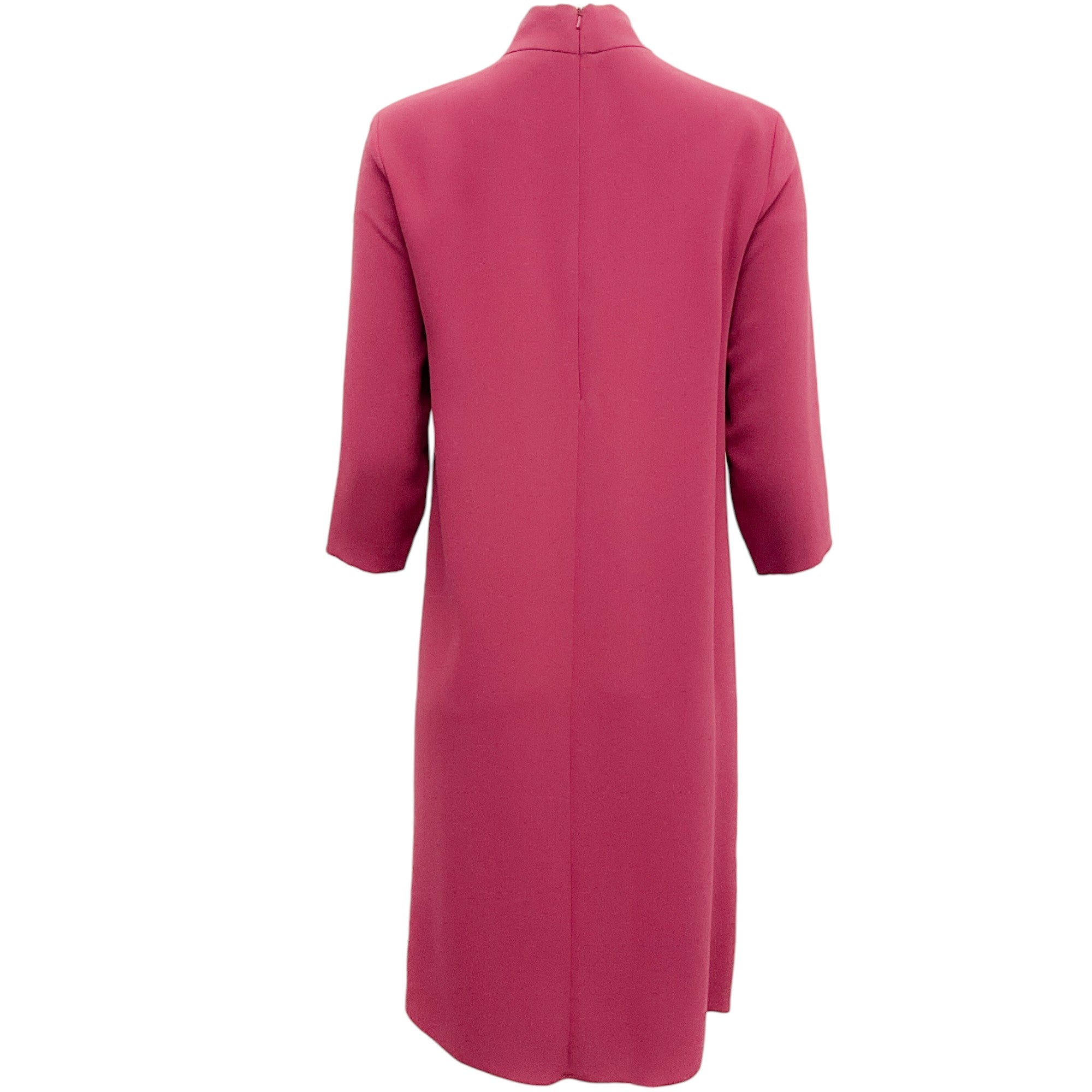 Max Mara Raspberry Ruffle Front Dress