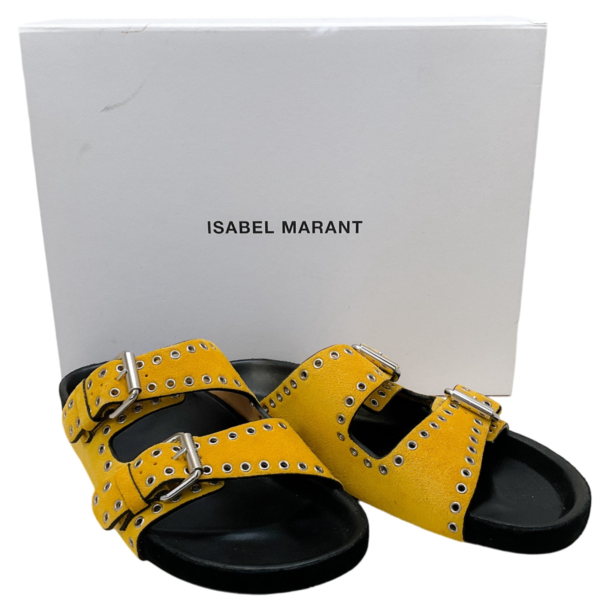 Isabel Marant Yellow Suede Lennyo Sandals