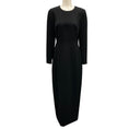 Load image into Gallery viewer, Carolina Herrera Black Long Sleeved Crepe Maxi Dress
