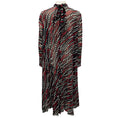 Load image into Gallery viewer, RED Valentino Black / Red Multi Star Print Sheer Chiffon Dress
