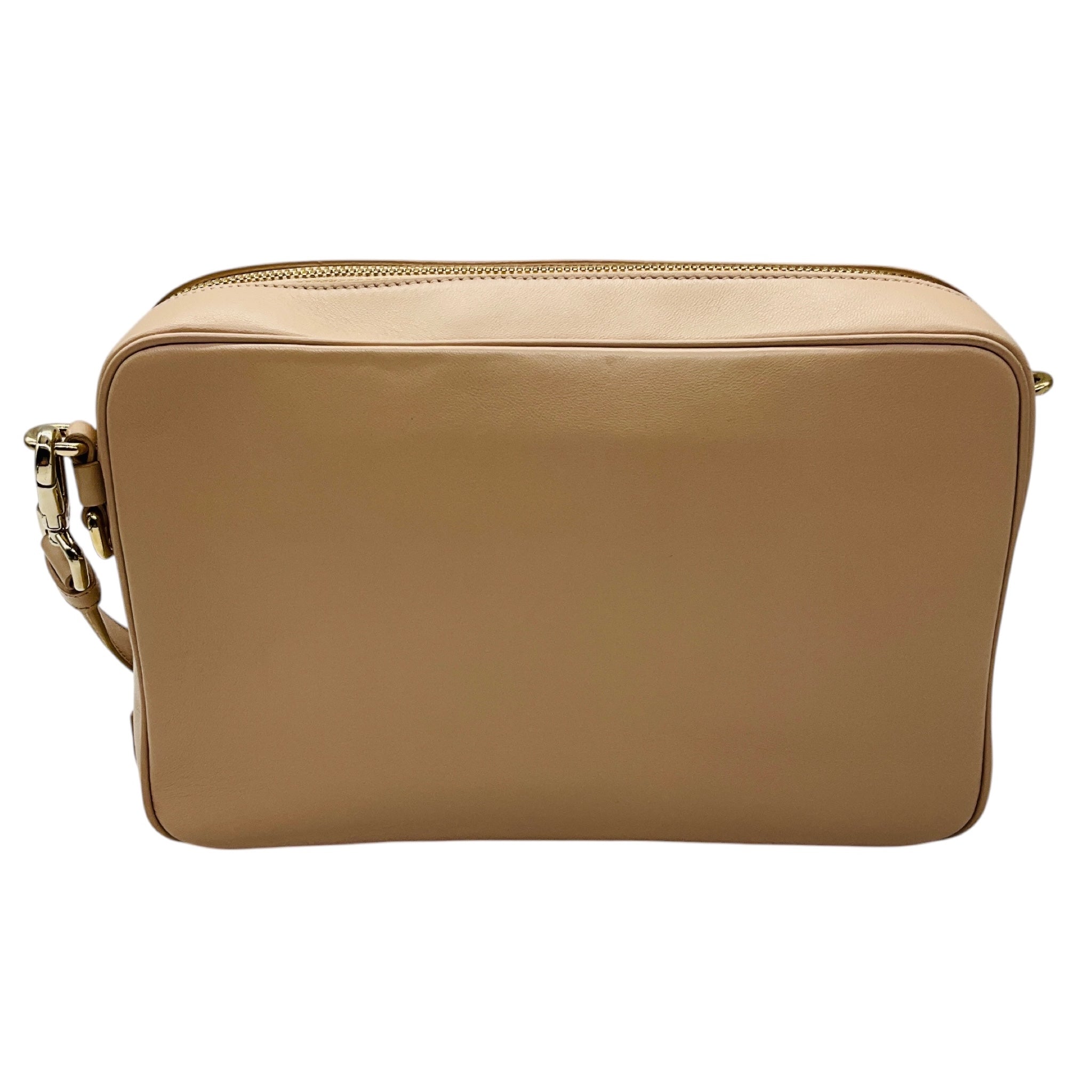 Christian Dior Beige Cannage Leather Flap Camera Bag