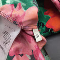 Load image into Gallery viewer, Gucci Red / Green / Black Pearl Embellished Rose Printed Silk Blouse
