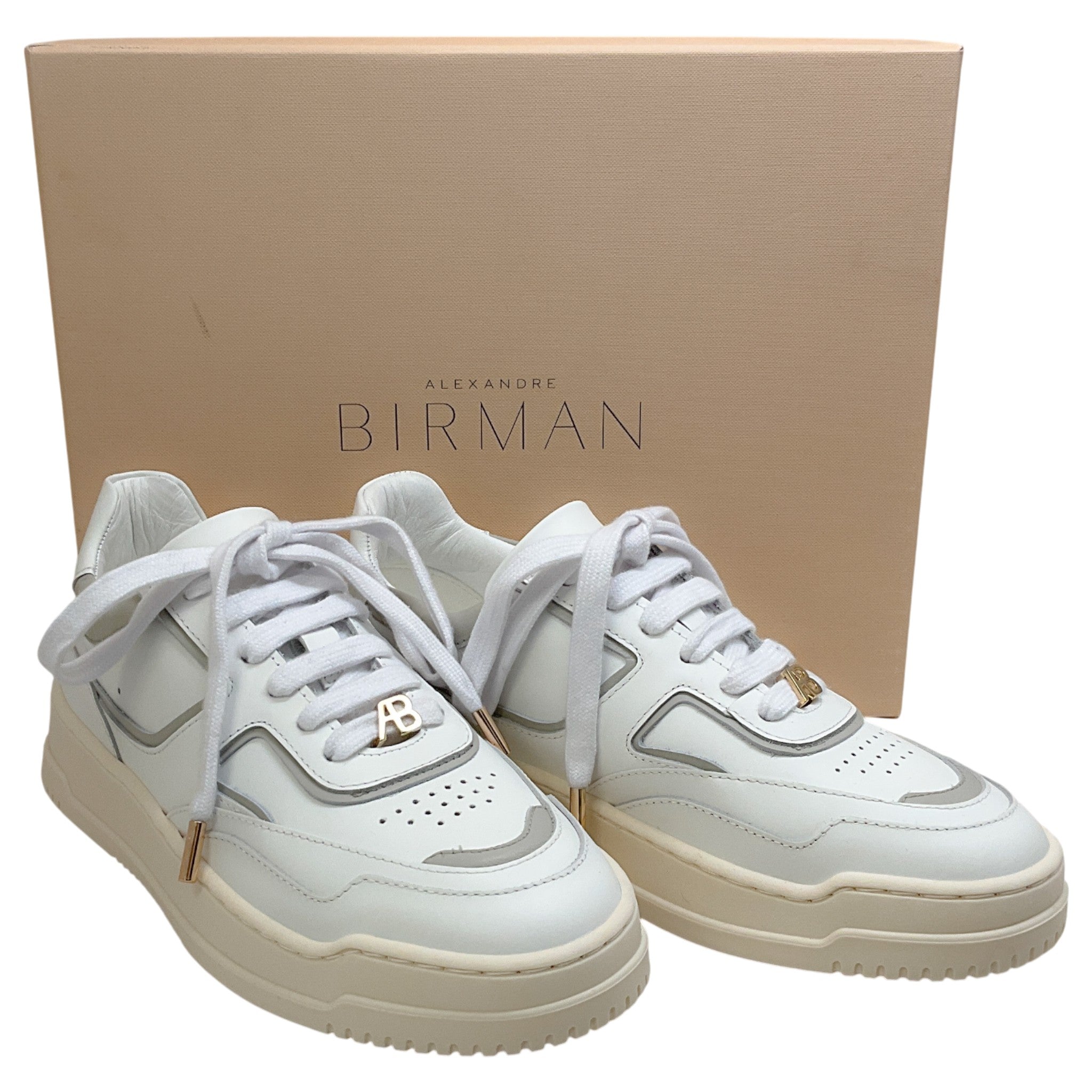 Alexandre Birman White / Ice Leather AB Sneakers