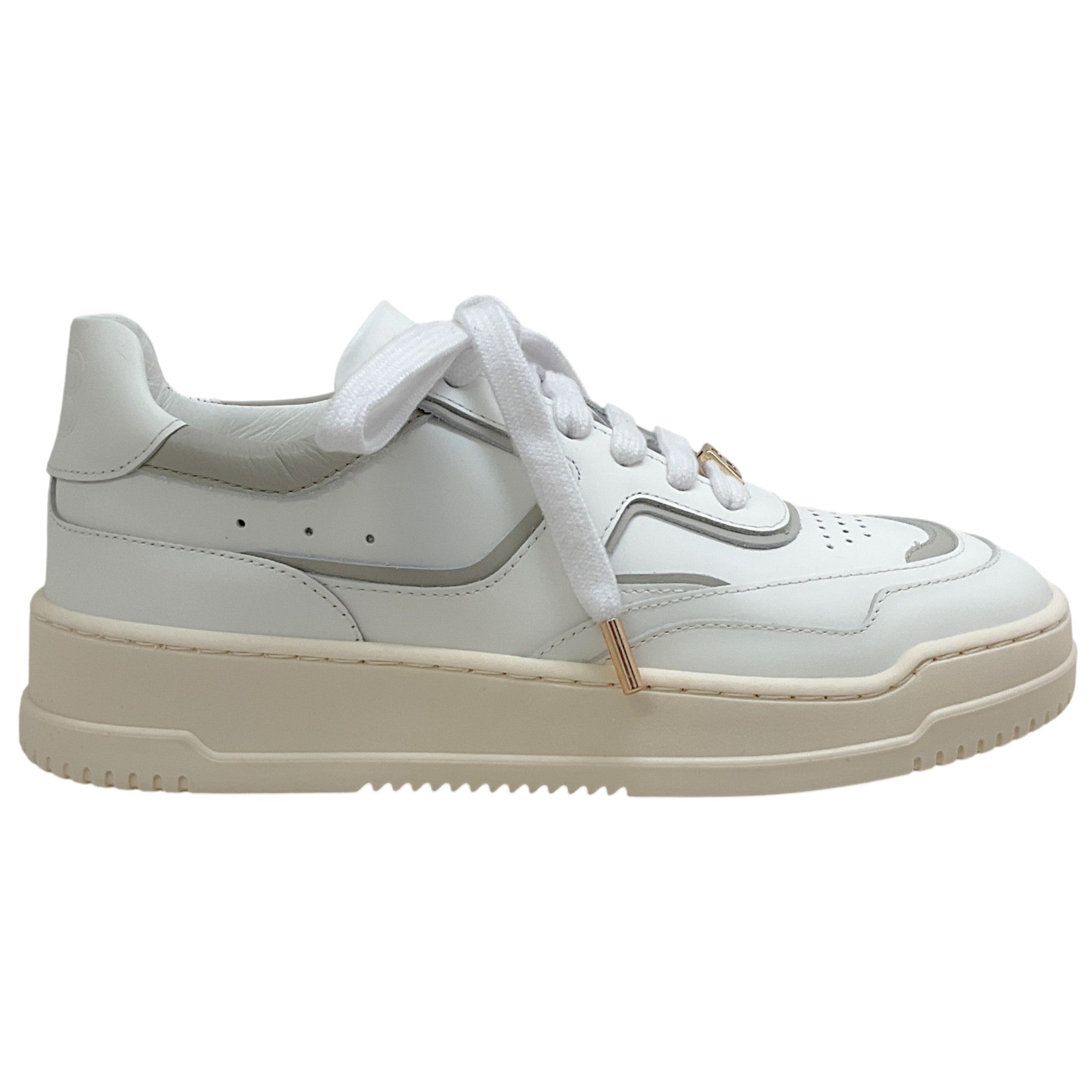 Alexandre Birman White / Ice Leather AB Sneakers