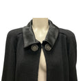 Load image into Gallery viewer, Chanel Black 2015 Silk Trim Wool Tweed Long Jacket
