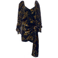 Load image into Gallery viewer, Dodo Bar Or Black / Gold Metallic Long Sleeved Velvet Dress
