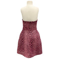 Load image into Gallery viewer, Monique Lhuillier Burgundy / Pink Metallic Glitter Detail Strapless Mini Dress
