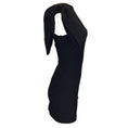 Load image into Gallery viewer, Rebecca Vallance Black Bow Detail One Shoulder Crepe Mini Dress
