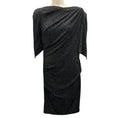 Load image into Gallery viewer, Talbot Runhof Black / Silver Metallic Stretch Cocktail Dress
