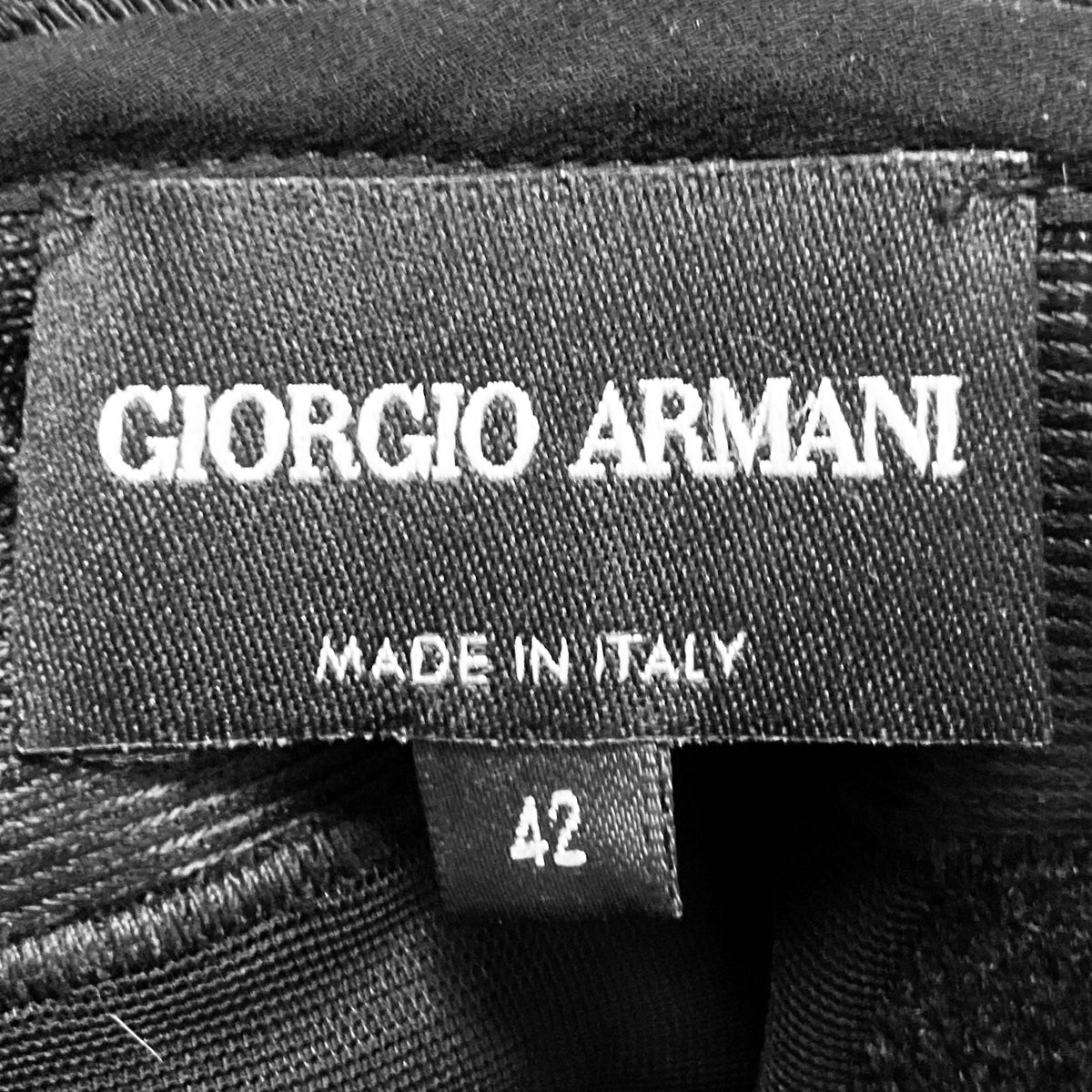 Giorgio Armani Black Strapless Cocktail Dress