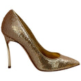 Load image into Gallery viewer, Casadei Gold Sequined Mermaid Pumps
