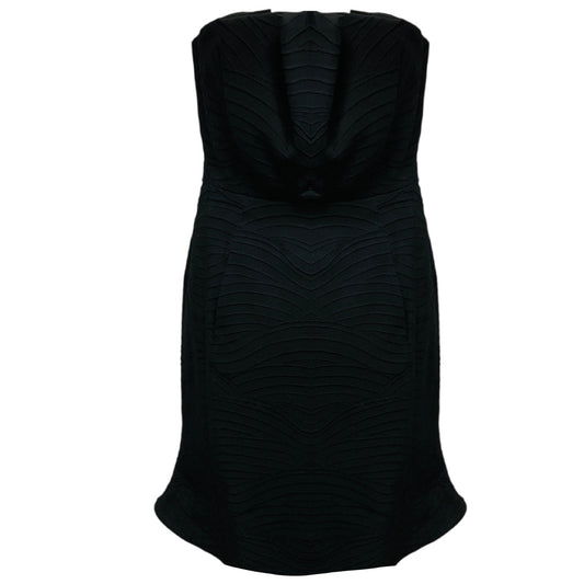 Giorgio Armani Black Strapless Cocktail Dress