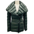 Load image into Gallery viewer, Mackage Olive Green / Black Leather Trimmed Quilted Down Puffer Jacket
