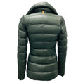 Load image into Gallery viewer, Mackage Olive Green / Black Leather Trimmed Quilted Down Puffer Jacket
