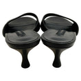 Load image into Gallery viewer, Casadei Black Leather Minorca Kitten Heel Sandals
