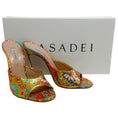 Load image into Gallery viewer, Casadei Gold Painted Nuggets Slide Sandals
