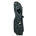 Load image into Gallery viewer, Marc Jacobs Navy Blue Multi Stone Embellished Floral Cotton Dress with Belt
