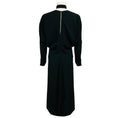 Load image into Gallery viewer, Victoria Beckham Black Long Sleeved V-Neck Crepe Midi Dress with Tie Neck

