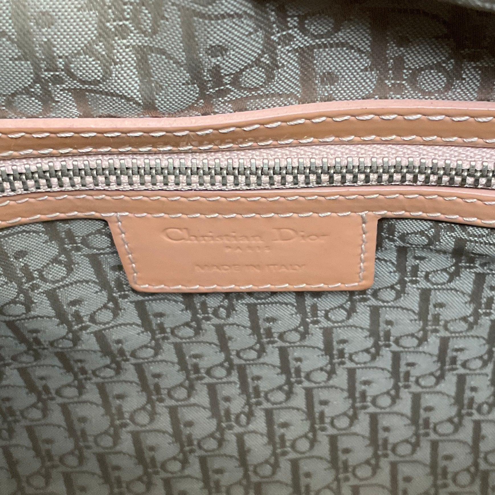 Christian Dior Beige Patent Leather Cannage Lady Dior Bag