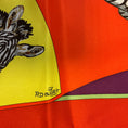 Load image into Gallery viewer, Hermes Orange Multi Les Zebres Print Square Silk Twill Scarf
