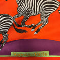 Load image into Gallery viewer, Hermes Orange Multi Les Zebres Print Square Silk Twill Scarf
