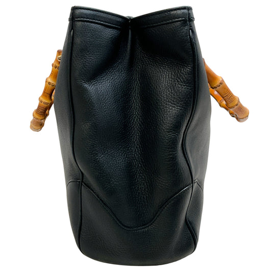 Gucci Black Leather Medium Diana Bag with Bamboo Handles