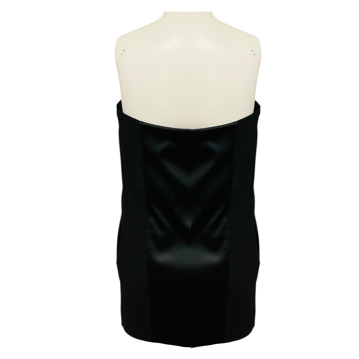 16ARLINGTON Black Blaise Strapless Crepe and Satin Mini Dress / Top