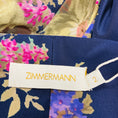 Load image into Gallery viewer, Zimmermann Navy Bouquet Halter Neck Blouse
