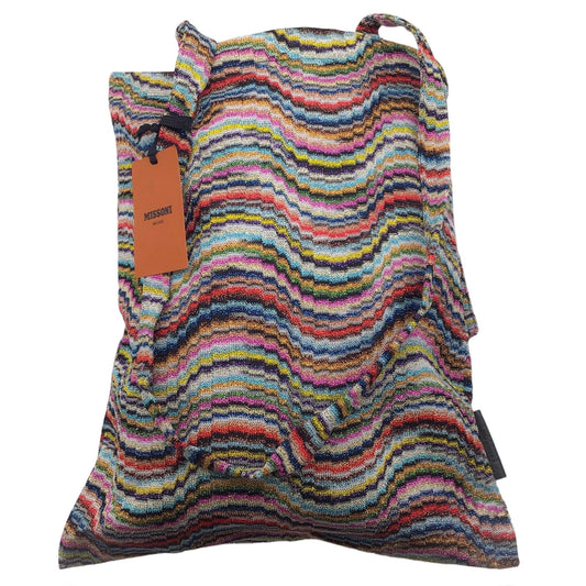 Missoni Multicolored Metallic Knit Shopping Tote Bag