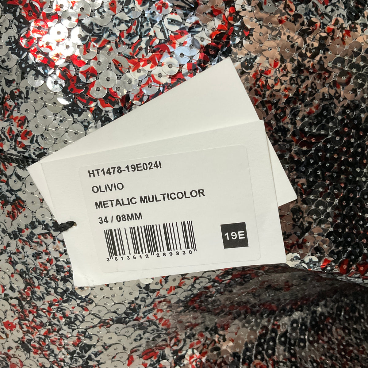 Isabel Marant Silver Metallic Multicolor Sequined Olivio Top