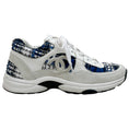 Load image into Gallery viewer, Chanel White / Blue Tweed Mark 24P Sneakers
