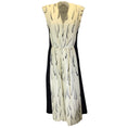 Load image into Gallery viewer, Dries Van Noten Ivory / Black Feather Print Crepe Midi Dress
